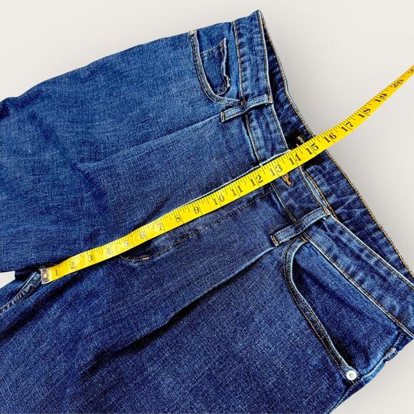 Banana Republic Wide Leg Crop High Rise Blue Jeans Pleated Women Size 33/16 Tall - Picture 10 of 12